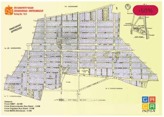 Plot For Sale in EMI (without %) Near Chennai-Sriperubmudur-Oragadam