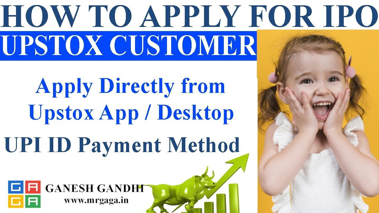 Apply IPO from UPSTOX web | UPSTOX APP | IPO Upstox Application Process | GAGA SHARE | Ganesh Gandhi
