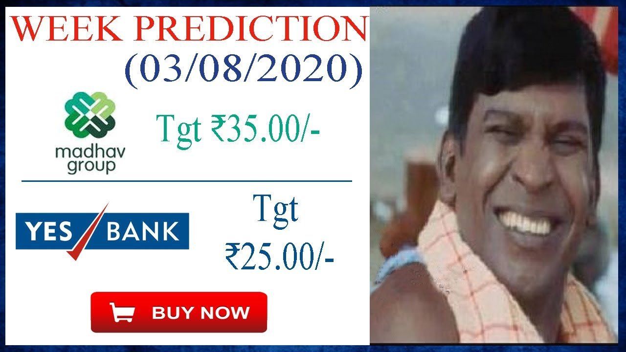 Week Prediction (03/08/20) | YES Bank | Madhav Infra Bonus Shares |  RCOM | Ganesh Gandhi | GAGA
