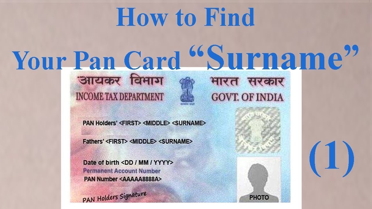 How To Find Sur Name In PAN Card Pan Card Surname Problem Solved 