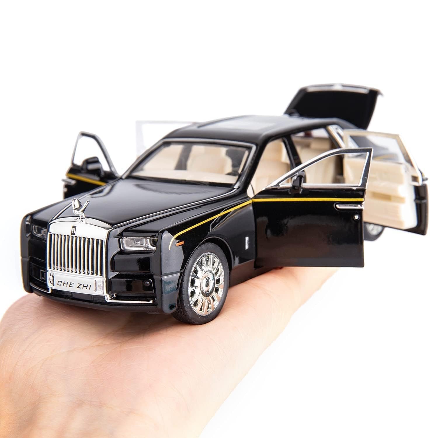 Sky Tech® Rolls Royce Phantom Model Car 1:32 Scale Exclusive Alloy Metal Pull Back Die-cast Car Toy with Openable Doors & Light Music Boys Toys for Kids (Phantom 1:32)【Colors as Per Stock】 - Image 7