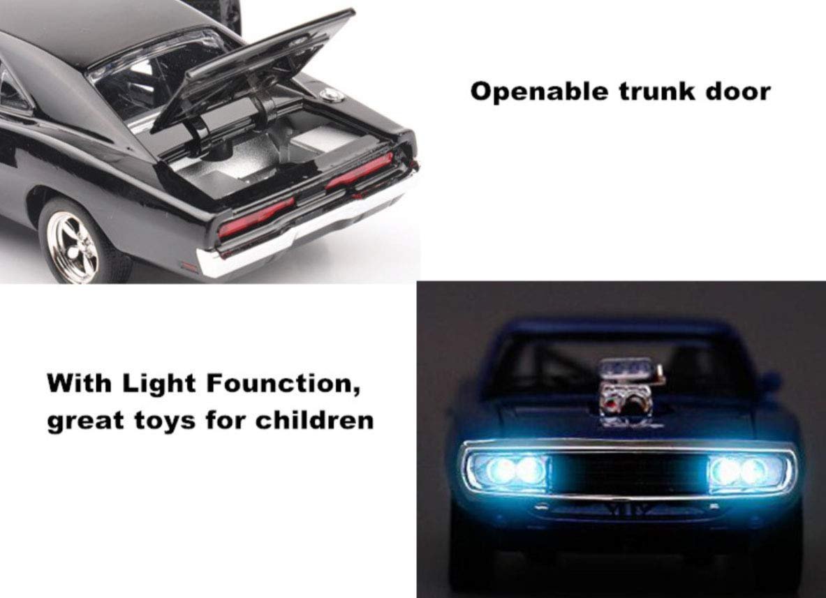 Sky Tech® Fast & Furious 7 Model Car Sports Car 1:32 Exclusive Alloy Metal Pull Back Die-cast Diecast Metal Pullback Toy with Openable Doors & Light Music Toys for Kids【Colors as Per Stock】 - Image 5