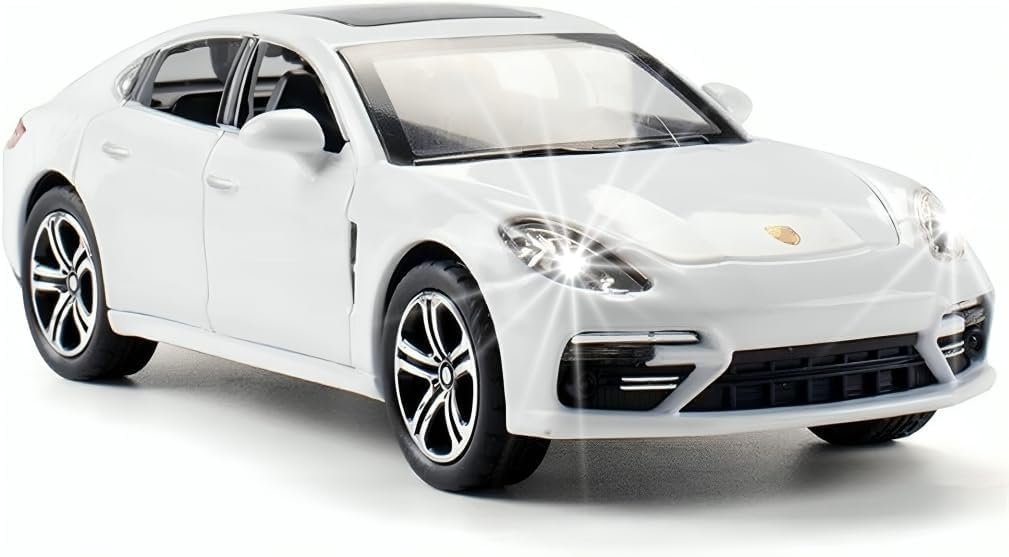 Sky Tech® Porsche Panamera1:32 Scale Model Car Exclusive Alloy Metal Pull Back Die-cast Car Diecast Metal Pullback Toy car with Openable Doors & Light Music Best Gifts Toys Kids【Colors as Per Stock】 - Image 2