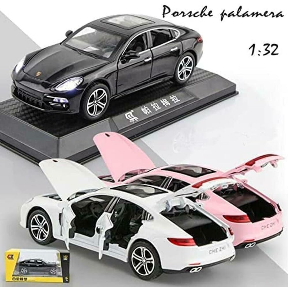Sky Tech® Porsche Panamera1:32 Scale Model Car Exclusive Alloy Metal Pull Back Die-cast Car Diecast Metal Pullback Toy car with Openable Doors & Light Music Best Gifts Toys Kids【Colors as Per Stock】 - Image 3