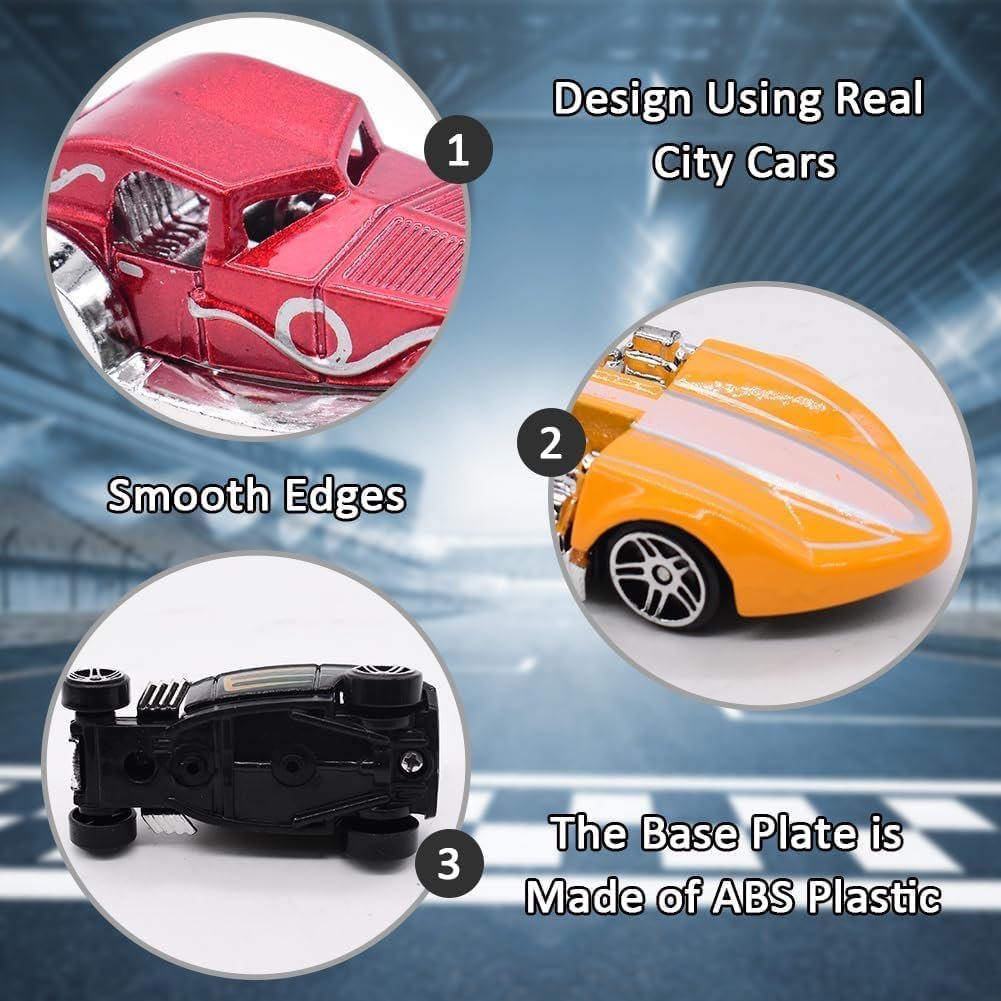 Umadiya® Model Alloy Vehicle Model Vintage Metal Cars 6 Pcs Vehicles, Free Wheel High Speed Die-Cast Car Play Set, Birthday Decorations Gift Movie Vehicle Racing for Kids - Image 4