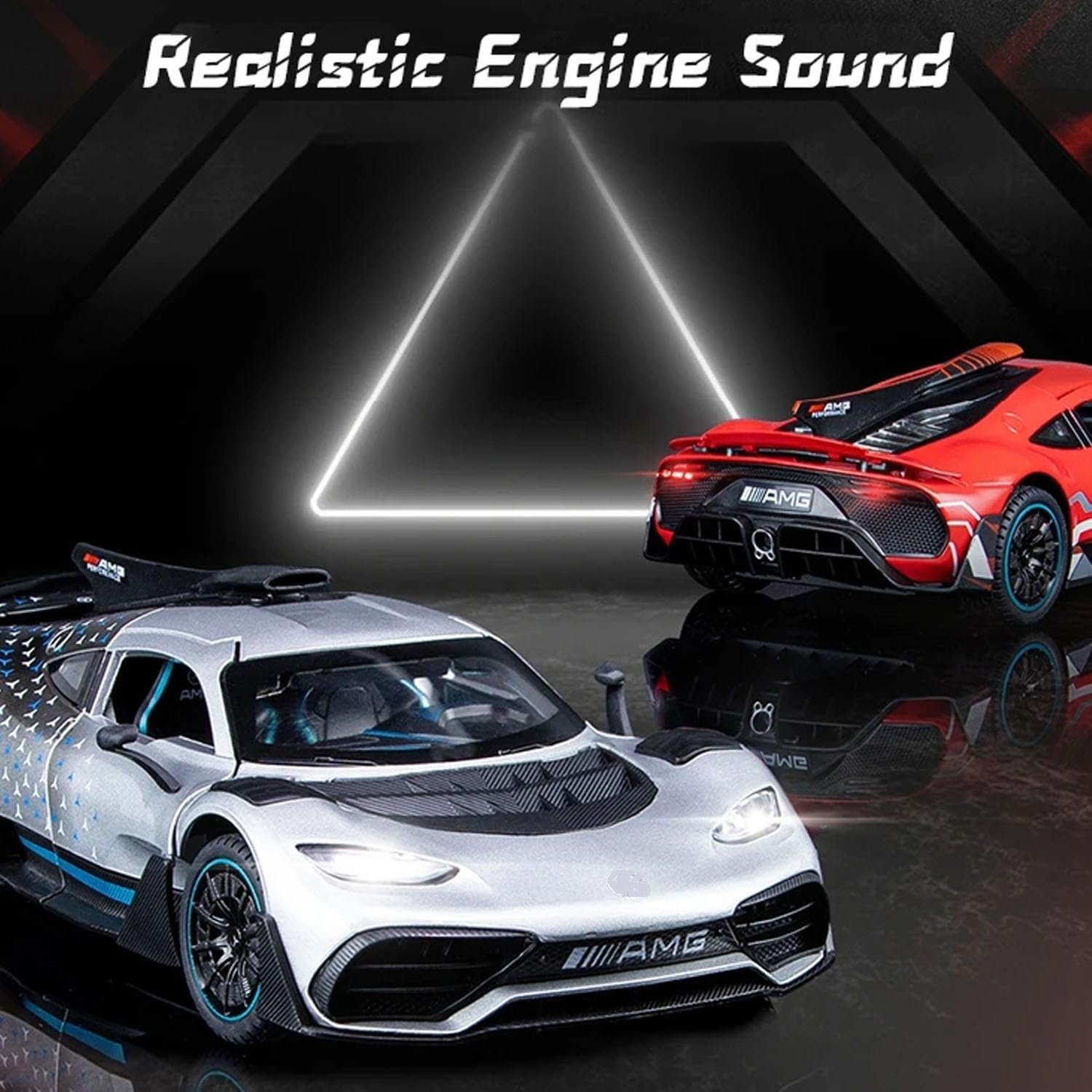 Sky Tech® Mercedes Benz AMG ONE SUV Car 1:32 Scale Model Car Exclusive Alloy Metal Pull Back Die-cast Diecast Metal Pullback Toy Openable Doors & Light Music Best Gifts Toys Kids【Colors as Per Stock】 - Image 5