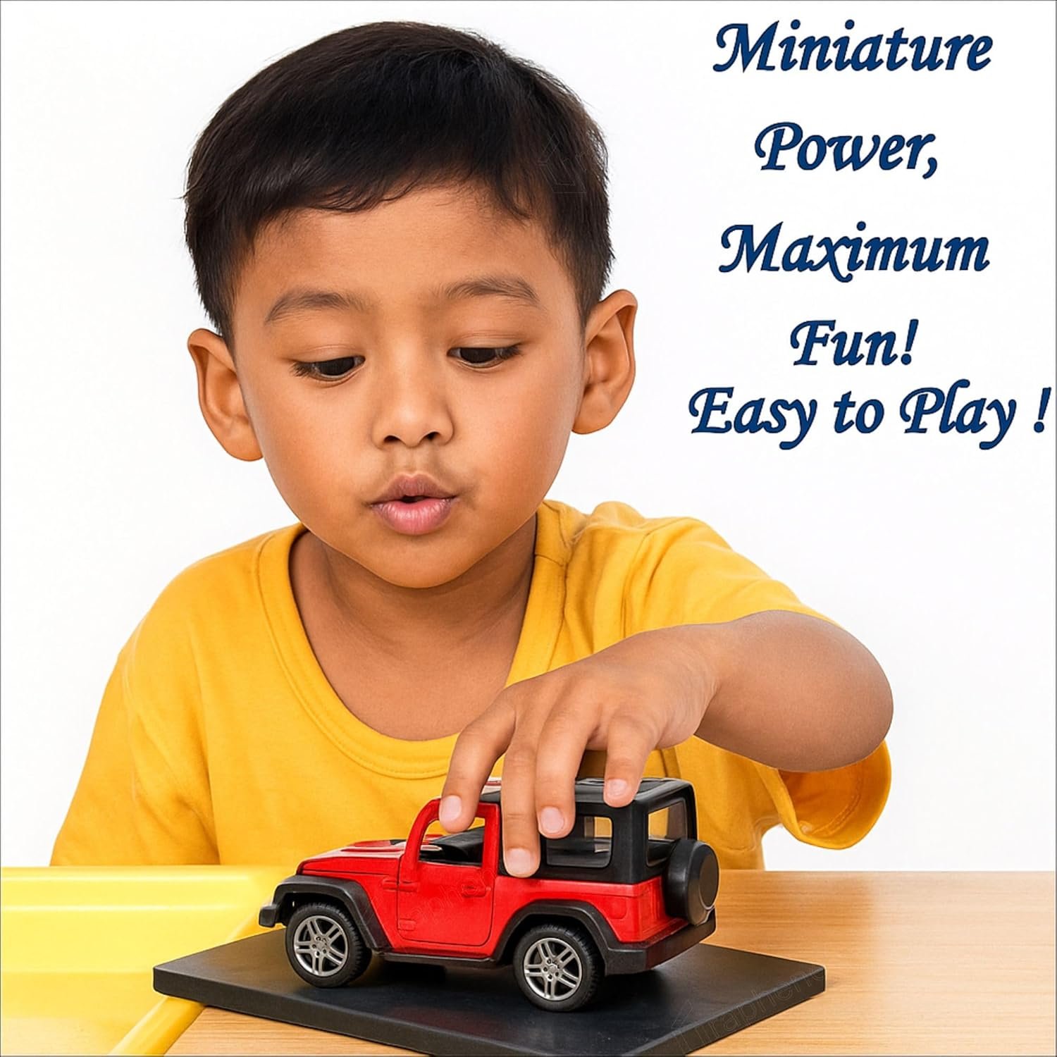 GRAPHENE 1:32 Scale DieCast Metal Pull-Back Action Openable Doors 4x4 Thar/Jeep Premium Car Toy with Lights and Music for Kids Realistic Miniature Model Gift 2+yrs Girls Boys Available - Image 10